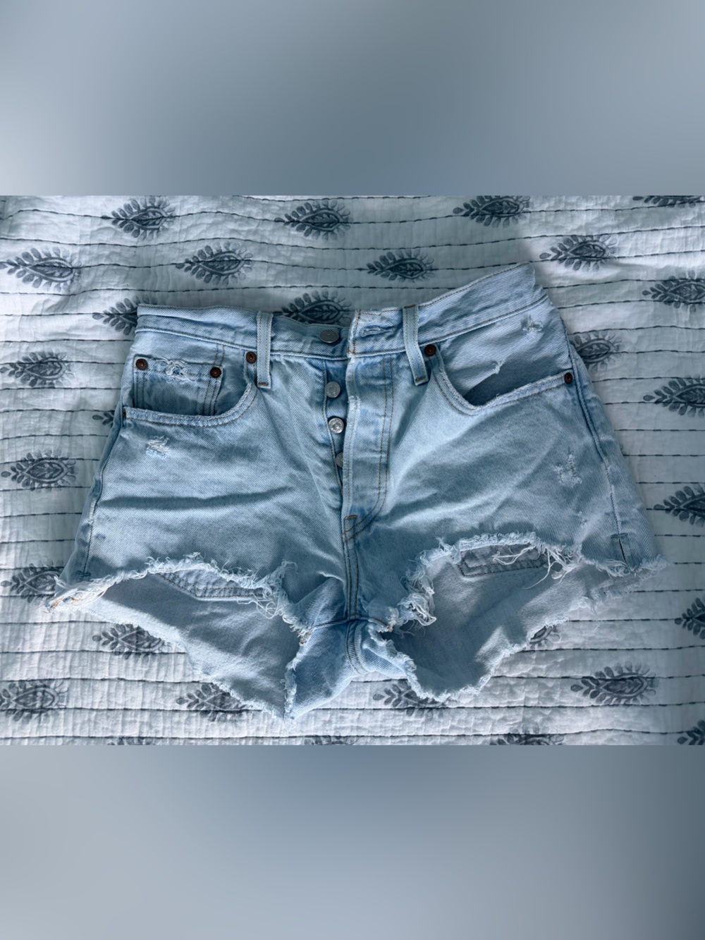 Levi’s 501 High-Waisted Cutoff Denim Shorts